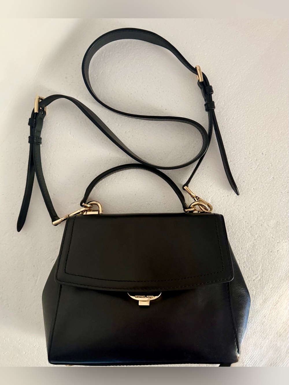 Michael Kors Ava black leather mini crossbody bag